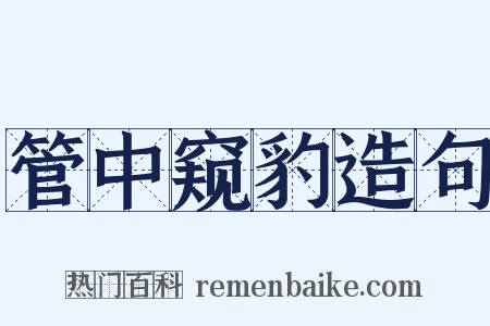 管中窥豹造句是什么意思的图片